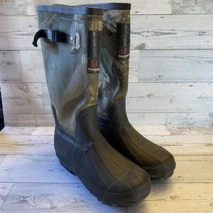 Game Winner Boots Mens 9 Black Realtree Camo Rubber 400g Thinsulate Scent Free